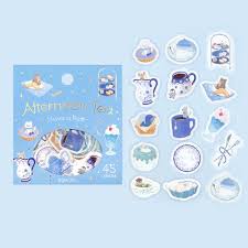 Afternoon Tea Blue Version BGM Stickers