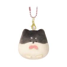 Black Shiba With Bow PetaFure Keychain