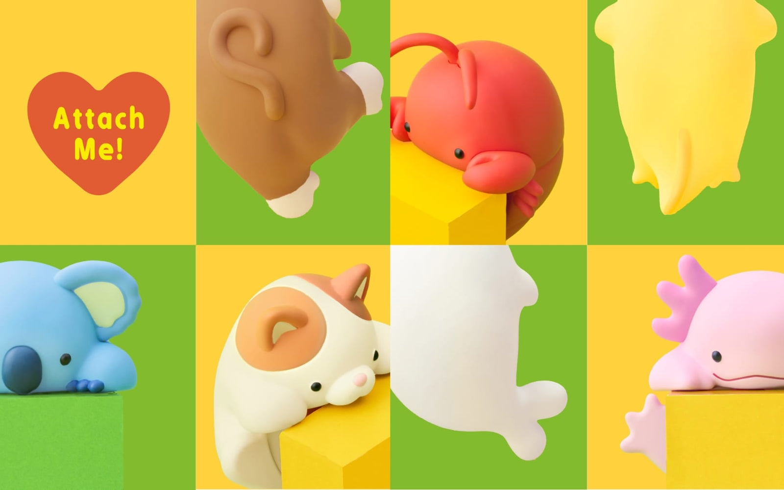A collage of various animal hippers. 