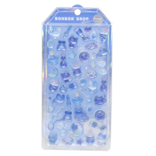 Dark Blue Cat Frozen Bonbon Drop Q-Lia Stickers