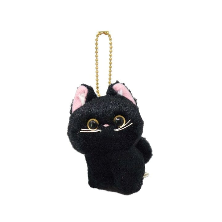 Konyankoron Cat Plush Keychain- Black