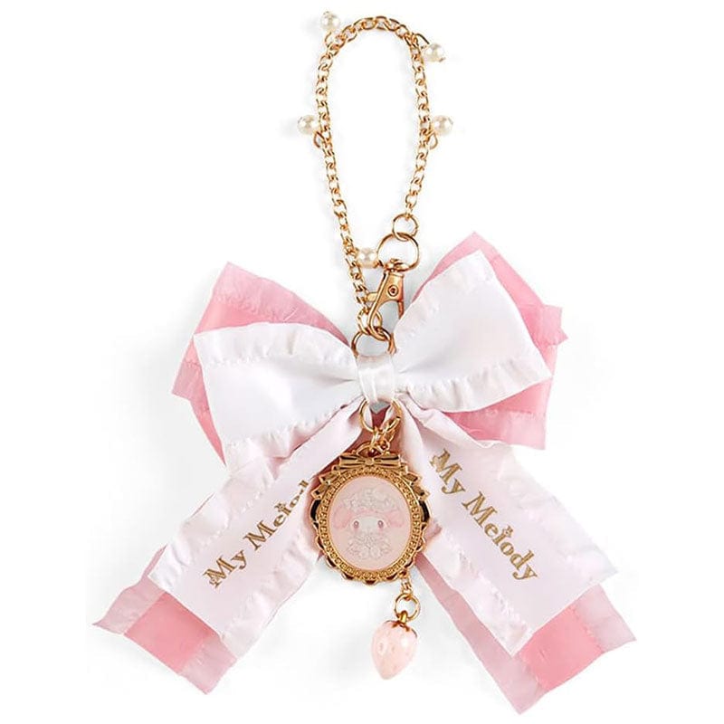 My Melody Ribbon Bag Charm (White Strawberry Collection)