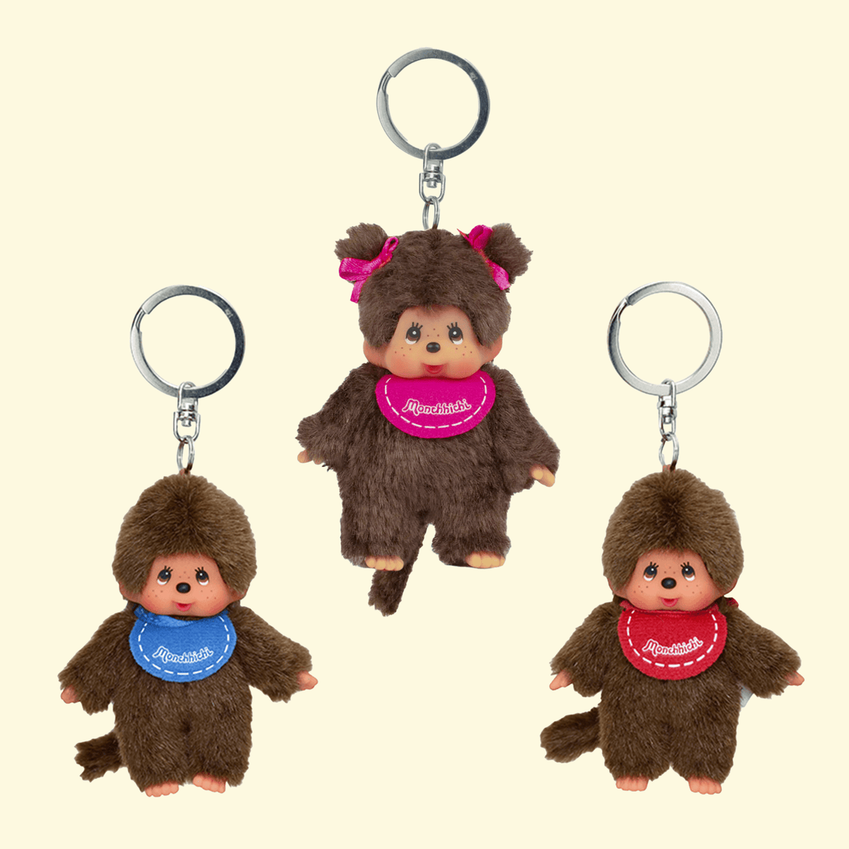 Monchhichi Classic 4&quot; Plush Keychain