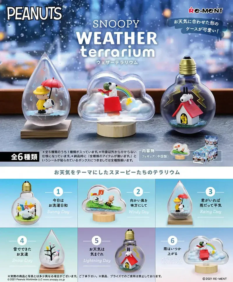 Snoopy Weather Terrarium Re-ment Blind Box
