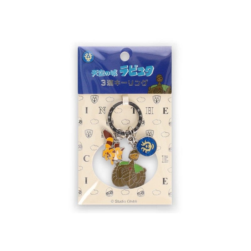 Castle in the Sky 3 Charm Keychain