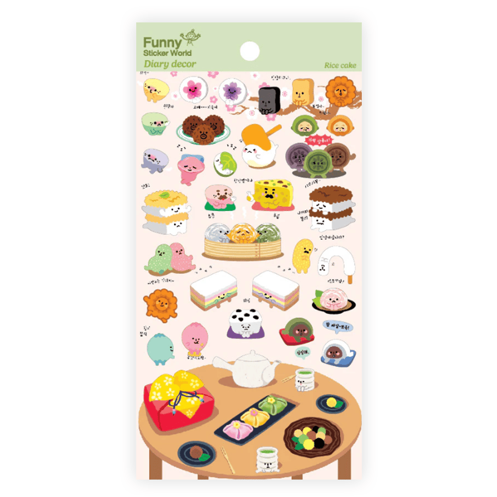 Sticker Rice Cake Rice Cake Diary Decor Sticker - Colorful Cute