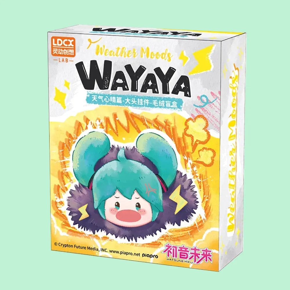 Hatsune Miku Wayaya Weather &amp; Mood Series Big Head Plush Pendant Blind Box
