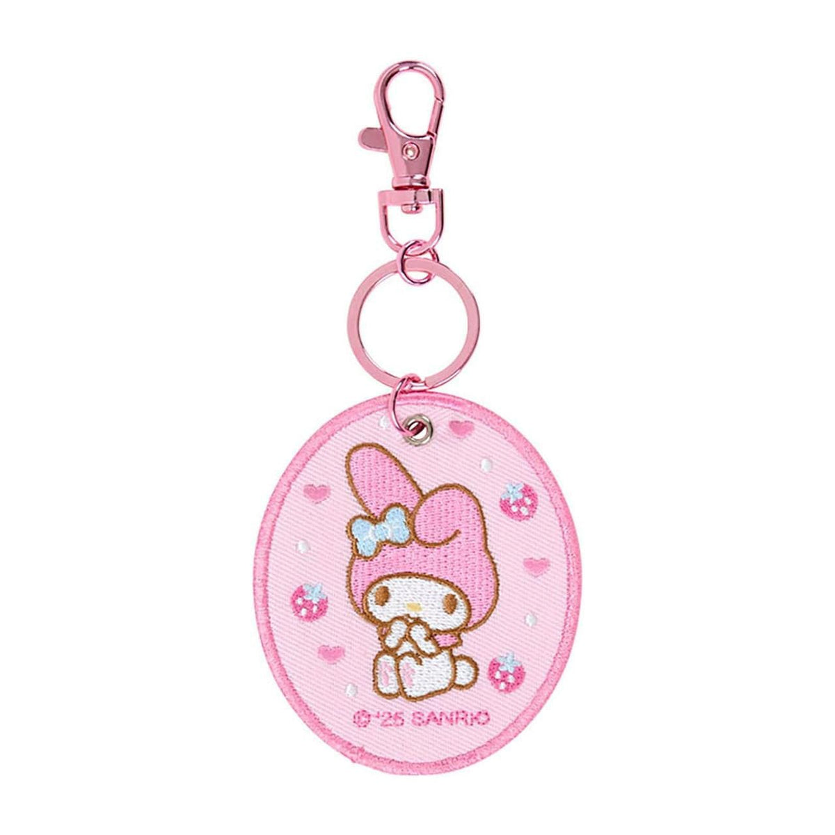 My Melody Embroidered Patch Keychain