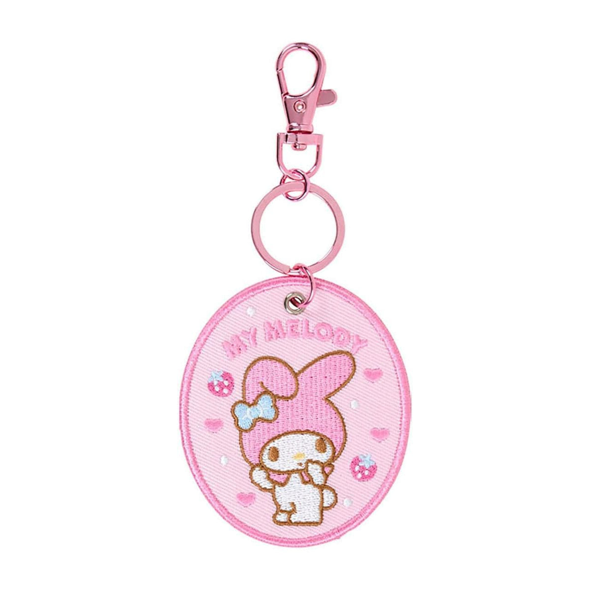 My Melody Embroidered Patch Keychain