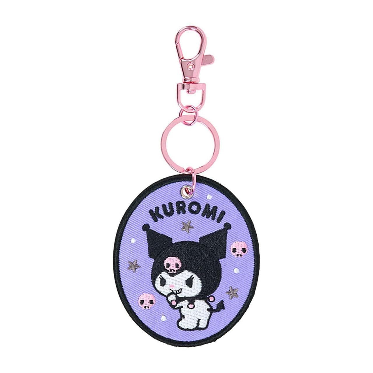 Kuromi Embroidered Patch Keychain