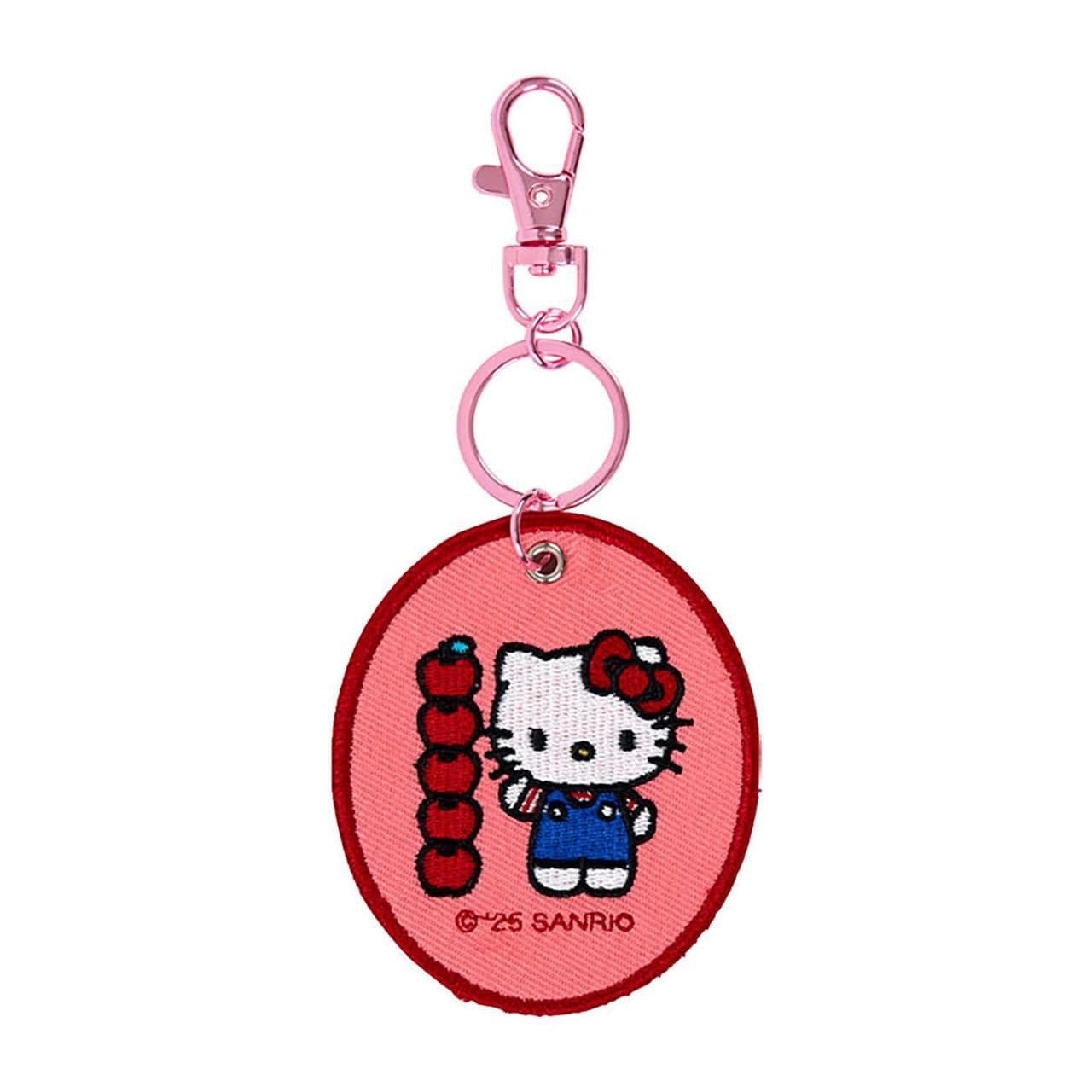 Hello Kitty Embroidered Patch Keychain