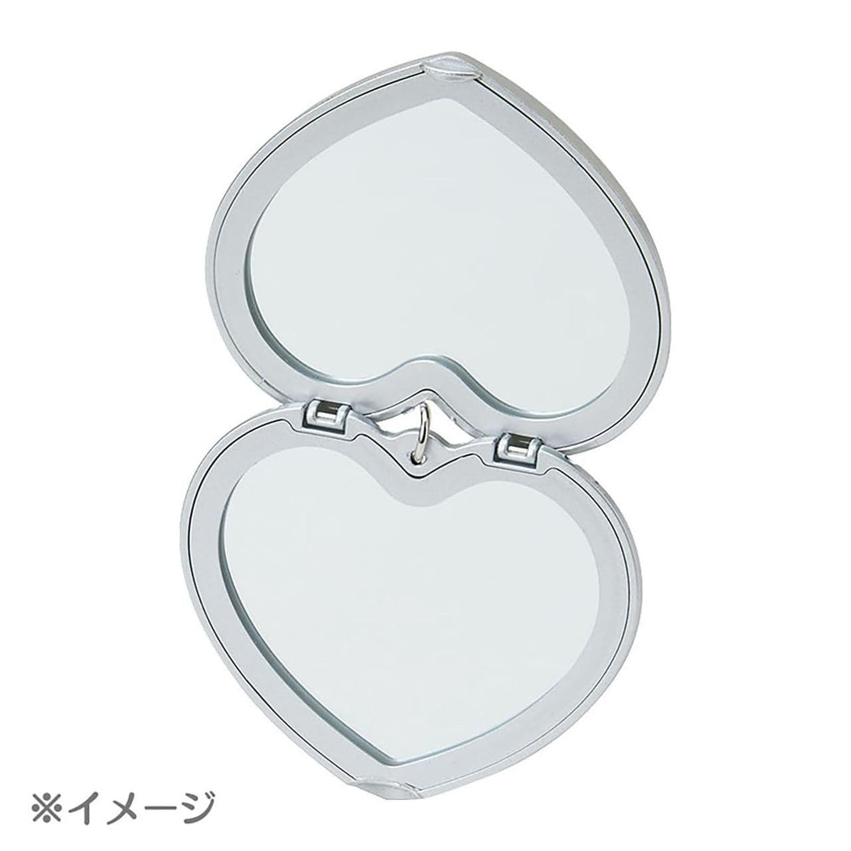 Kuromi Metallic Mirror Heart Keychain