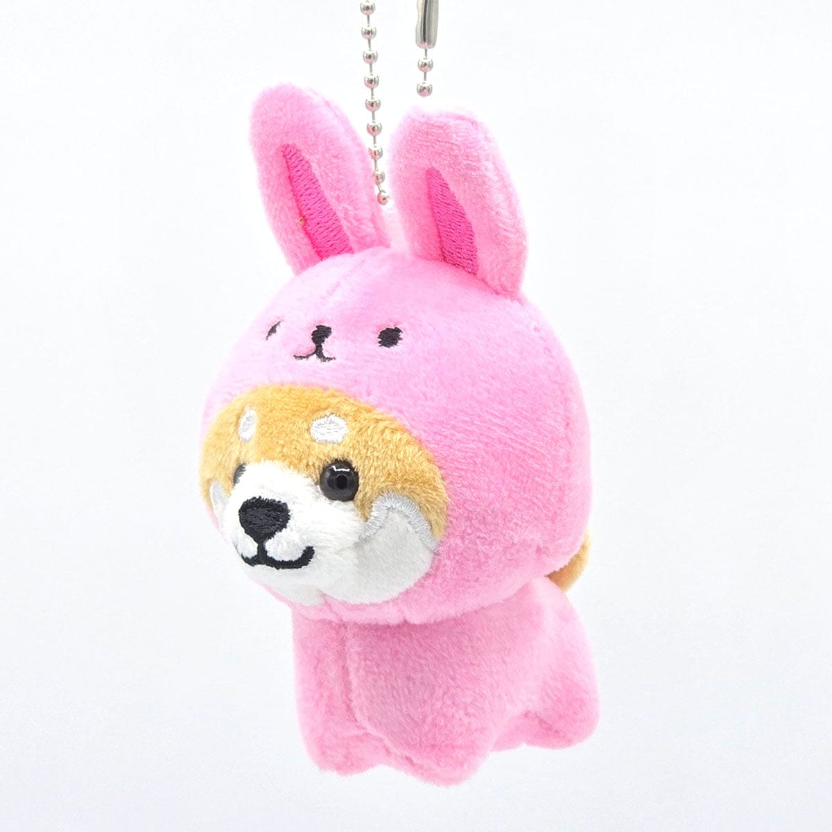 Tabisuru Mameshiba Keychain- Pink Bunny Mameta