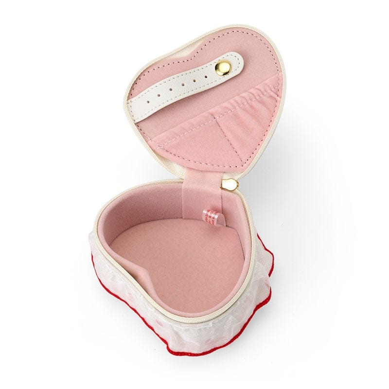 Kuromi Strawberry Cake White Heart-Shaped Accessory Case
