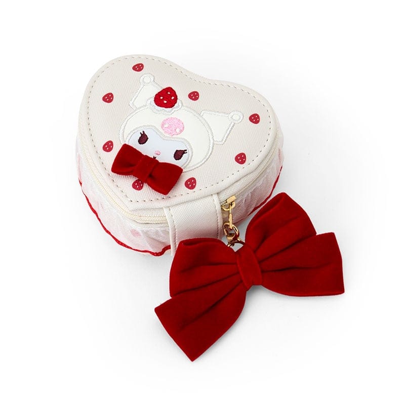 Kuromi Strawberry Cake White Heart-Shaped Accessory Case