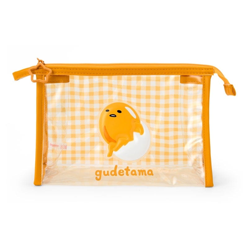 Gudetama Clear Gingham Pouch