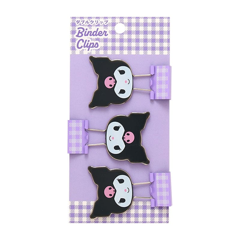 Kuromi Binder Clips