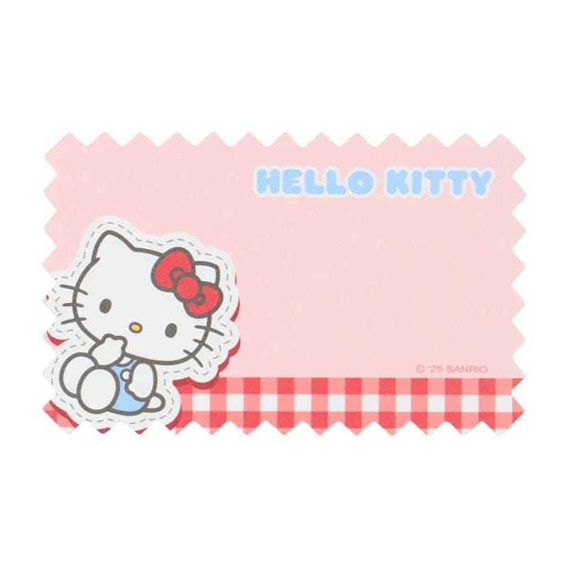 Hello Kitty Gingham Memo Sheets With Case