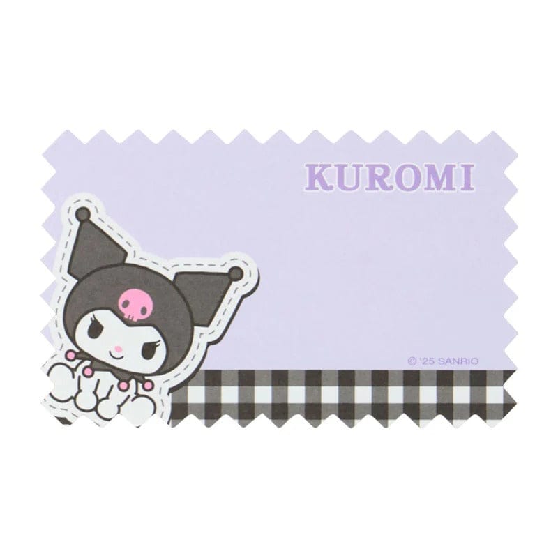 Kuromi Gingham Memo Sheets With Case