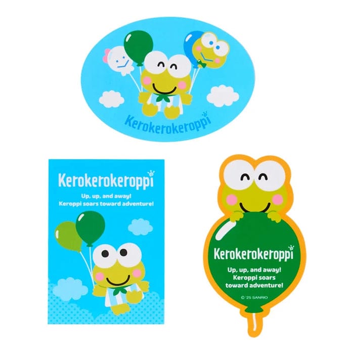 Keroppi Ballon Theme Sticker Set
